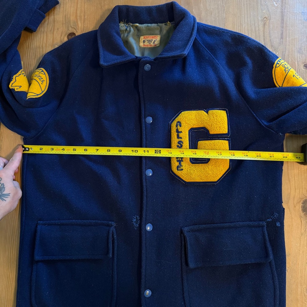 Vintage 70s True Vintage Southwest Sporting Goods Varsity Jacket State Champs - Picture 11 of 16